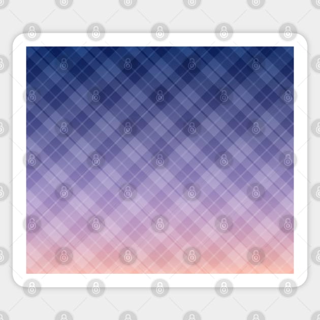 Sunset plaid pattern Sticker by Yarafantasyart